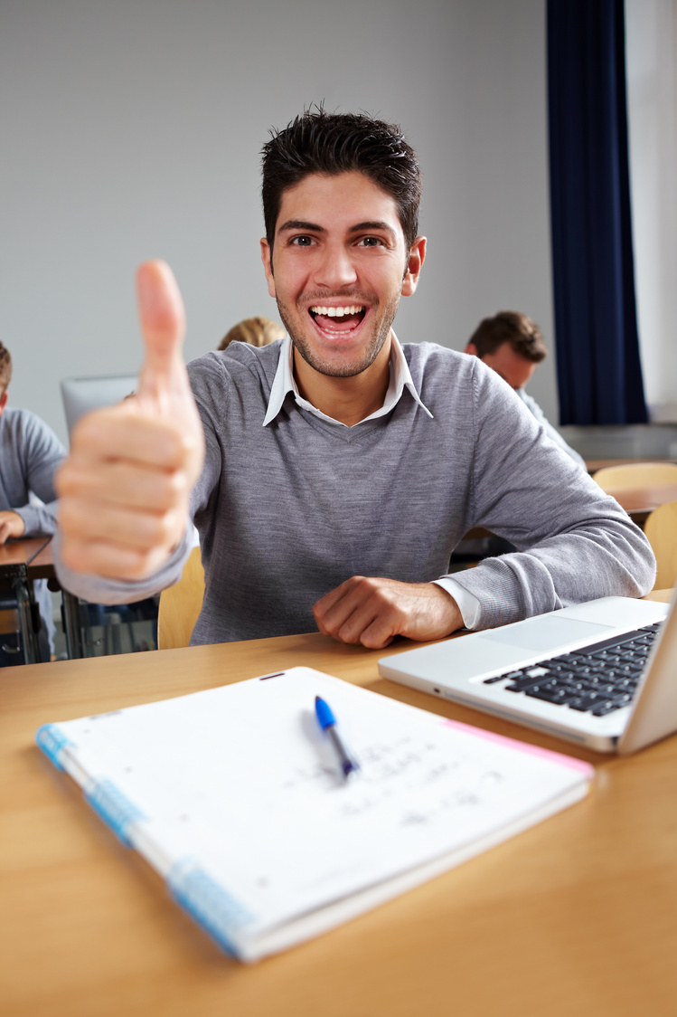 Successful Student Cheering