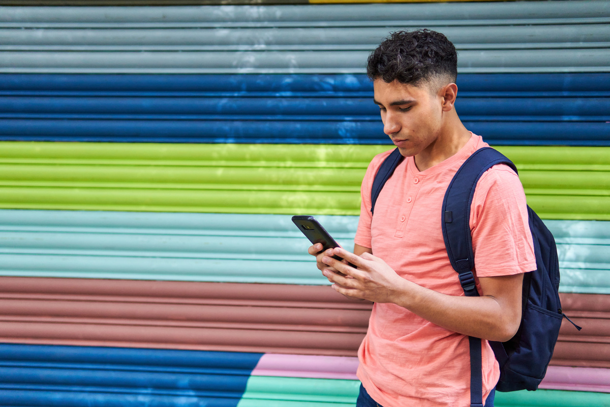 Man Checking His Phone 